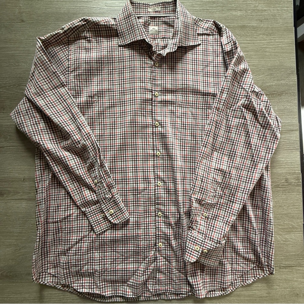 Peter Millar Red and White Casual Button Down Shirt XXL